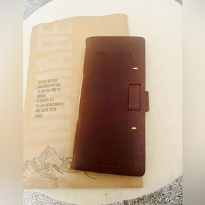 Leather Bound Wine Label Diary/Log Rustic set of 4 New